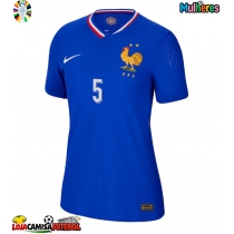 Camisa de Futebol França Jules Kounde #5 Equipamento Principal Mulheres Europeu 2024 Manga Curta
